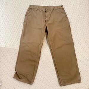 Carhartt B11 DKH Work Pants Khaki Men's Size 40x29 Cotton Carpenter Pants
